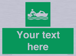 Custom sign safe condition Rescue boat